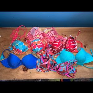 6 Aerie Bathing Suit Bikini Tops: size 34B